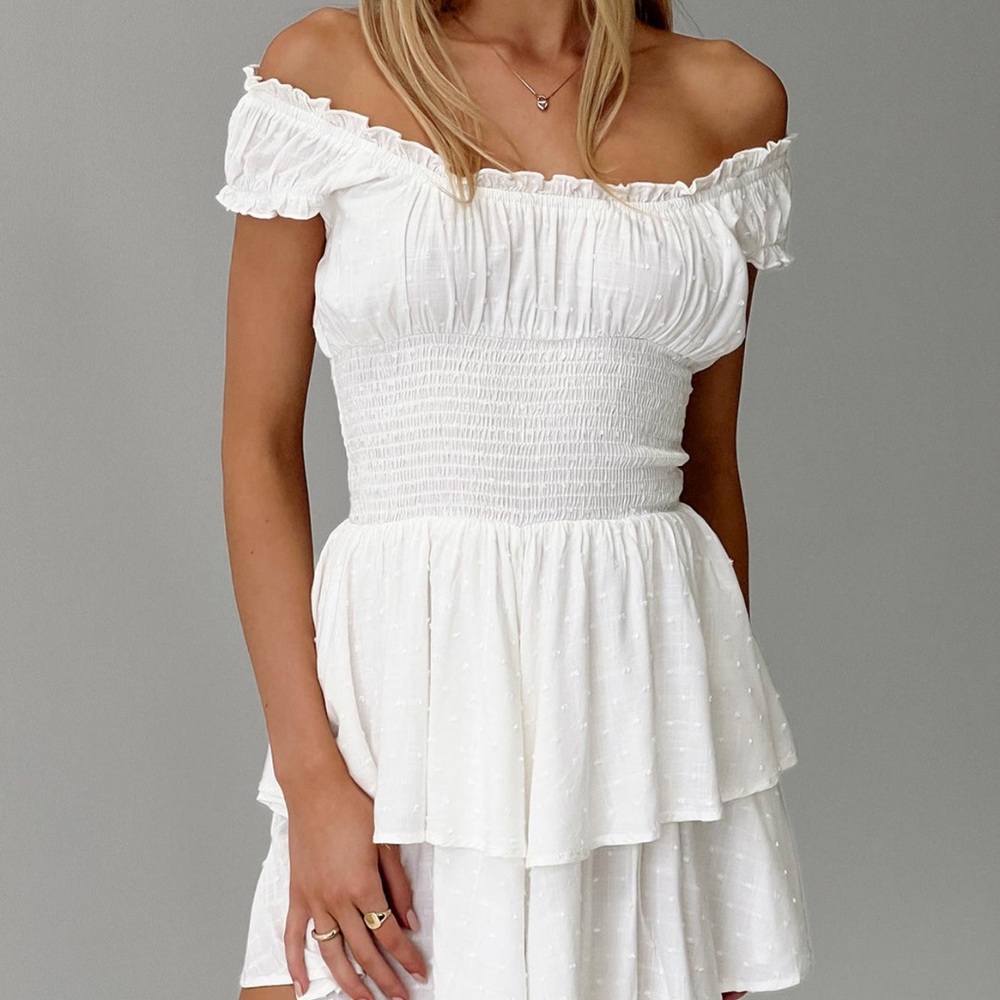 Princess Polly White Off-Shoulder Dress